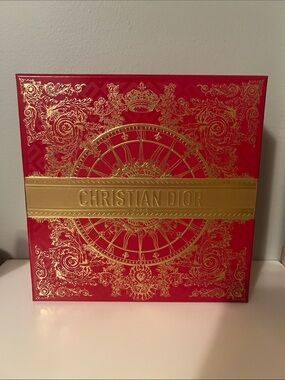 Christian Dior Red & Gold Decorative Box